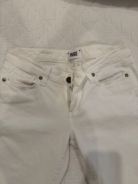 PAIGE White High-Rise Women’s Jeans - Slim Straight